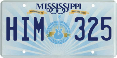 MS license plate HIM325