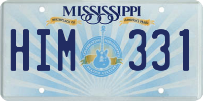MS license plate HIM331