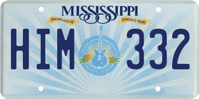 MS license plate HIM332