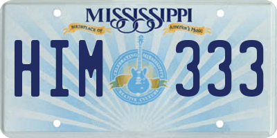 MS license plate HIM333