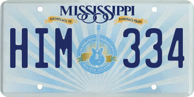 MS license plate HIM334