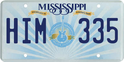 MS license plate HIM335