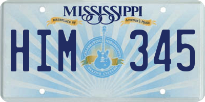 MS license plate HIM345