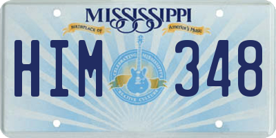 MS license plate HIM348