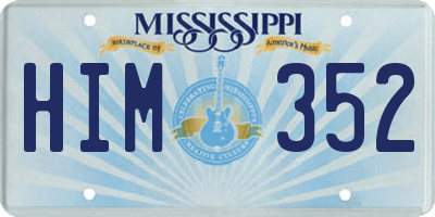 MS license plate HIM352