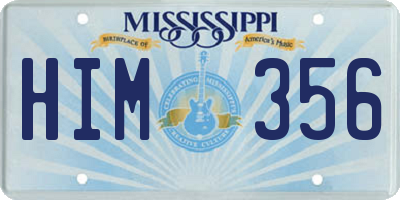 MS license plate HIM356