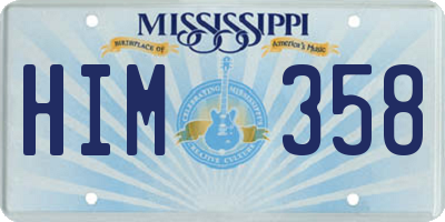 MS license plate HIM358