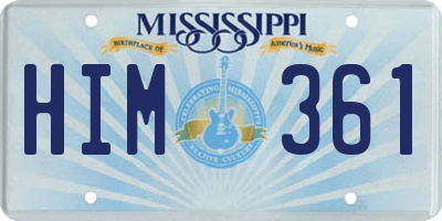 MS license plate HIM361
