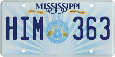 MS license plate HIM363