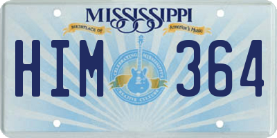 MS license plate HIM364