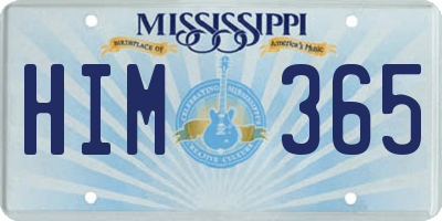 MS license plate HIM365