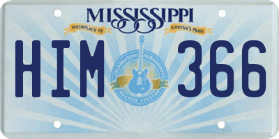 MS license plate HIM366