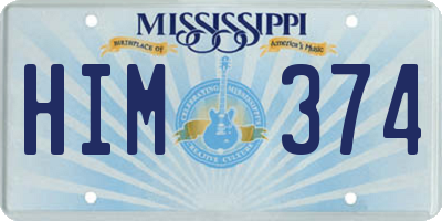 MS license plate HIM374
