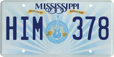 MS license plate HIM378