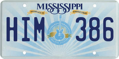 MS license plate HIM386