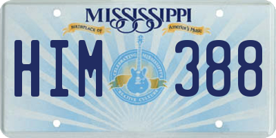 MS license plate HIM388