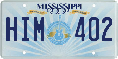 MS license plate HIM402