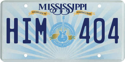 MS license plate HIM404