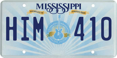 MS license plate HIM410