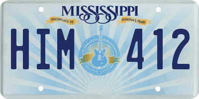 MS license plate HIM412