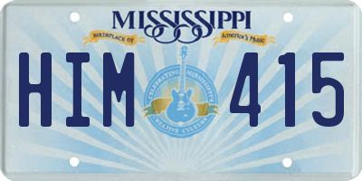MS license plate HIM415