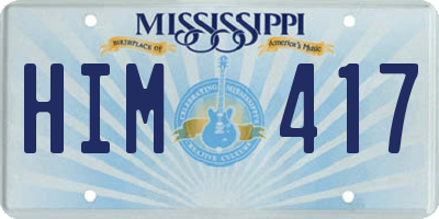 MS license plate HIM417