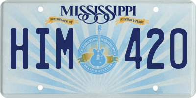 MS license plate HIM420
