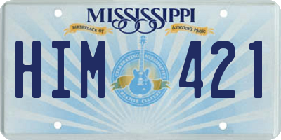 MS license plate HIM421