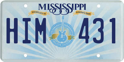 MS license plate HIM431