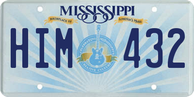 MS license plate HIM432