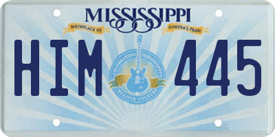 MS license plate HIM445