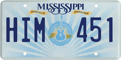 MS license plate HIM451