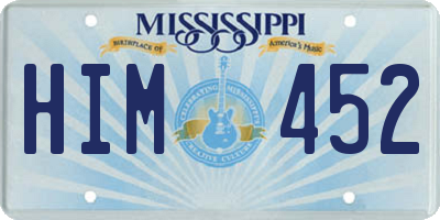 MS license plate HIM452