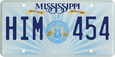 MS license plate HIM454