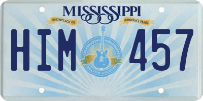 MS license plate HIM457