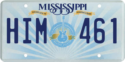 MS license plate HIM461