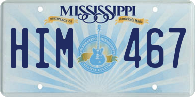 MS license plate HIM467
