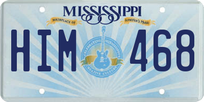 MS license plate HIM468