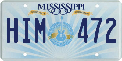 MS license plate HIM472