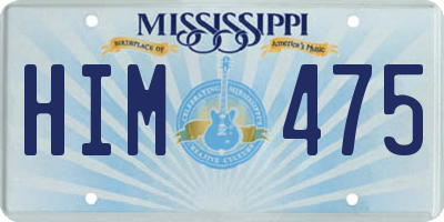 MS license plate HIM475