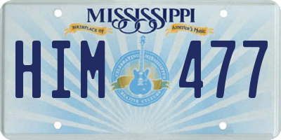 MS license plate HIM477