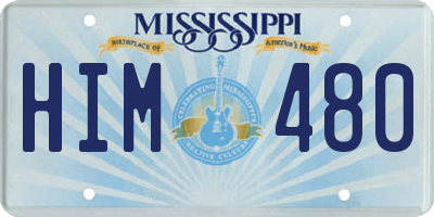 MS license plate HIM480