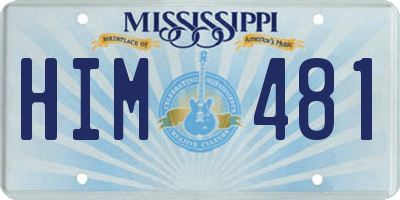 MS license plate HIM481