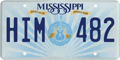 MS license plate HIM482