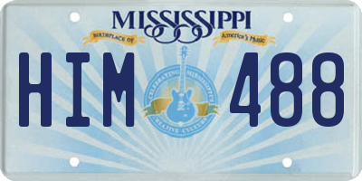 MS license plate HIM488