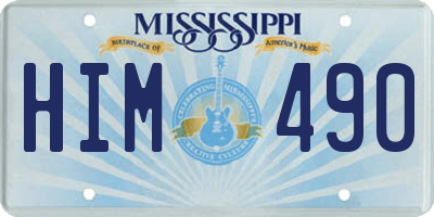 MS license plate HIM490