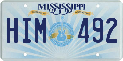 MS license plate HIM492