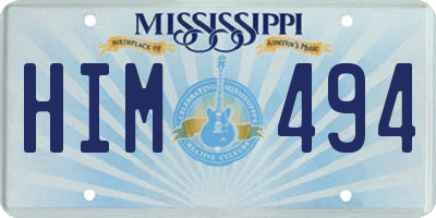 MS license plate HIM494