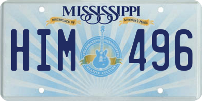 MS license plate HIM496