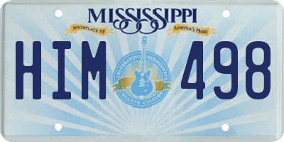 MS license plate HIM498